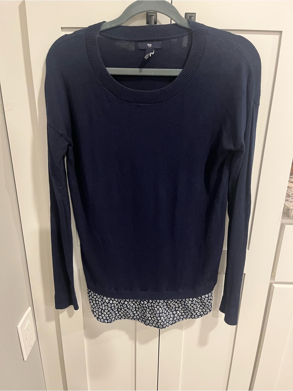 Gap Navy Layered-Look Sweater Top